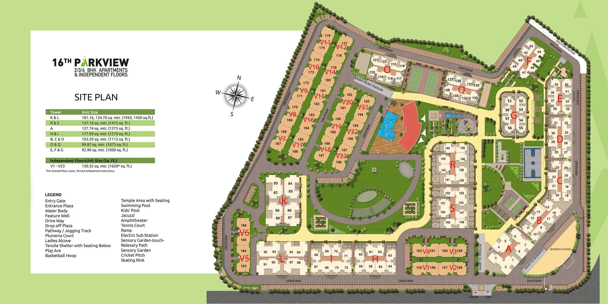 Gaur 16th Parkview layout site Plan