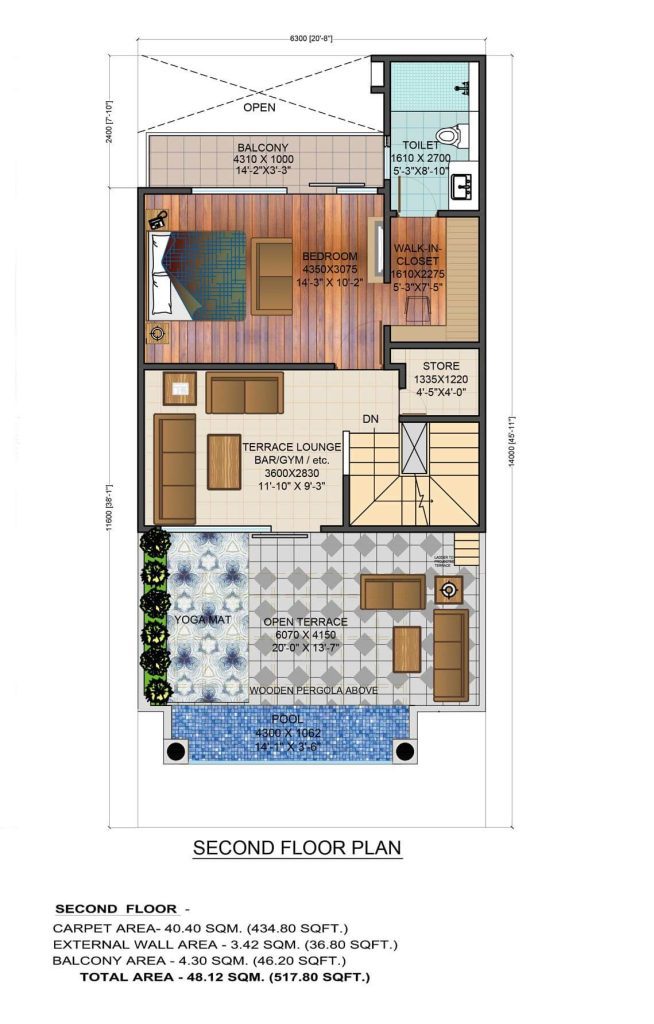Gaur Sports Villas Site Plan Second floor plan
